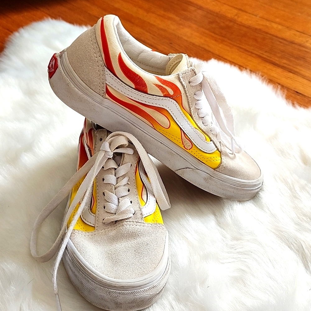 Vans off-white with flames sneakers